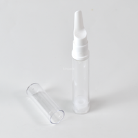 Botol Lotion Plastik Transparan Mini Tanpa Udara dengan Wadah Isi Ulang 5ml 10ml 12ml 15ml untuk Kemasan Perawatan Pribadi