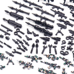 ミニ火器銃と武器ピストルビルディングブロックミリタリーフィギュア武器セットプラスチック軍兵士用 - Product Image 3