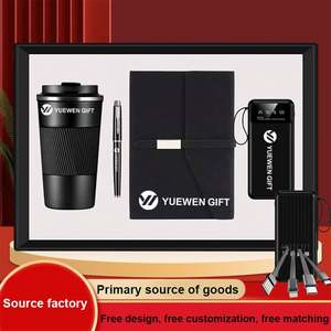 Juego de Regalo Empresarial Personalizado de Año Nuevo para Clientes de Oficina, Cuaderno de Cuero, Bolígrafo, Termo, en Caja de Regalo - Product Image 3