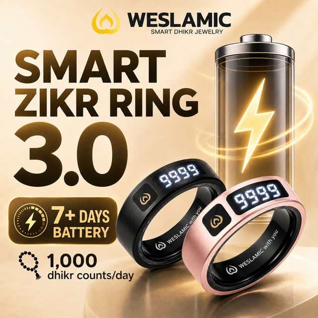 For for Peace 1 Smart Tasbih Counter Ring LED Screen for 5.1 App Control Magnetic Charging High Precision Tally