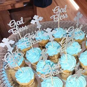 Decoración <span class=keywords><strong>de</strong></span> Pastel <span class=keywords><strong>de</strong></span> primera <span class=keywords><strong>comunión</strong></span> con forma <span class=keywords><strong>de</strong></span> cruz para <span class=keywords><strong>niño</strong></span> y niña, 12 Uds., adornos <span class=keywords><strong>de</strong></span> papel brillante para tarta <span class=keywords><strong>de</strong></span> bautismo, <span class=keywords><strong>niño</strong></span> y niña - Product Image 5