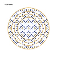 Assiette à dîner en porcelaine du maroc plats floraux rétro ensembles de vaisselle de mariage en porcelaine porcelaine ensembles d'assiettes en céramique pour Restaurant