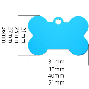 จี้ห้อยคอรูปกระดูกสำหรับสัตว์เลี้ยง ทำจากอะลูมิเนียมอัลลอยด์ สำหรับสุนัขและแมว วัสดุโลหะ ขายส่ง - Product Image 3