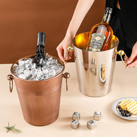 Seau à glace à la mode Seau de refroidisseur de boisson en acier inoxydable élégant Seau à glace à cocktail Seau à champagne pour bars à cocktails Mariages