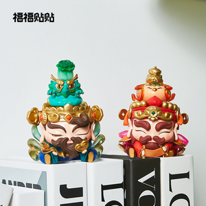 Caja Sorpresa de la Suerte de la Marca FufuTieTie, Regalo de Navidad, Cinco Dioses de la Fortuna, Figura de Juguete de Moda, Adornos de Guan Yu - Product Image 3