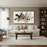 Peinture à l'huile abstraite faite à la main sur toile, personnalisée, en gros, imperméable et écologique, pour décoration murale de salon et de maison