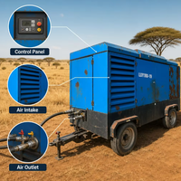 Compresseur d'air mobile diesel à vis KY 18/19, 19 bars, 18 m³/min, moteur 194 kW, 636 CFM, portable pour forage minier DTH