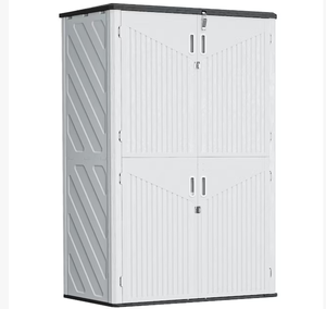 Caseta <span class=keywords><strong>de</strong></span> Almacenamiento <span class=keywords><strong>de</strong></span> <span class=keywords><strong>Resina</strong></span> HDPE Resistente al Agua, Directo <span class=keywords><strong>de</strong></span> Fábrica, con Base Incluida, Armario Horizontal para Herramientas <span class=keywords><strong>de</strong></span> Jardín - Product Image 1