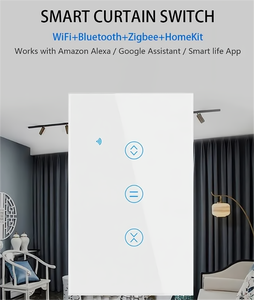 Revêtement AF couleur blanche personnalisé tactile trempé/commande vocale rideau intelligent/porte roulante 179*<span class=keywords><strong>69</strong></span>*2mm panneau de verre d'interrupteur - Product Image 2