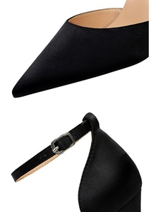 Sandali da Sposa da Donna <span class=keywords><strong>con</strong></span> <span class=keywords><strong>Tacco</strong></span> Sottile, Cinturino alla Caviglia, Slingback, Fodera in Raso di Seta Scavato, Chiusura <span class=keywords><strong>con</strong></span> Strappo, Estivi - Product Image 5