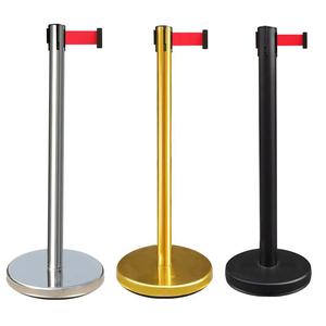 Poste de separación retráctil XGY con cinta y base pesada, personalizable en color, para eventos en interiores y exteriores, bancos y aeropuertos - Product Image 1