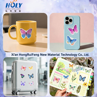 Autocollant Vinyle Papillon Honli Imperméable Découpé Holographique Esthétique Nature Journal Scrapbook Enfants Ordinateur Portable Cadeau