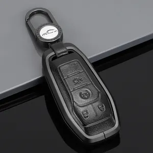 Porte-clés personnalisé avec logo B1 2023, étui en alliage d'aluminium pour Ford Mustang F-150 Explorer Edge Fusion Mondeo