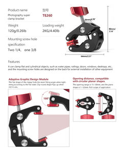 Bras magique à friction articulé de 22 pouces avec pince pour POV Shot, Light, Webcam, Mic, Action Camera, pour créateurs de contenu - Product Image 5