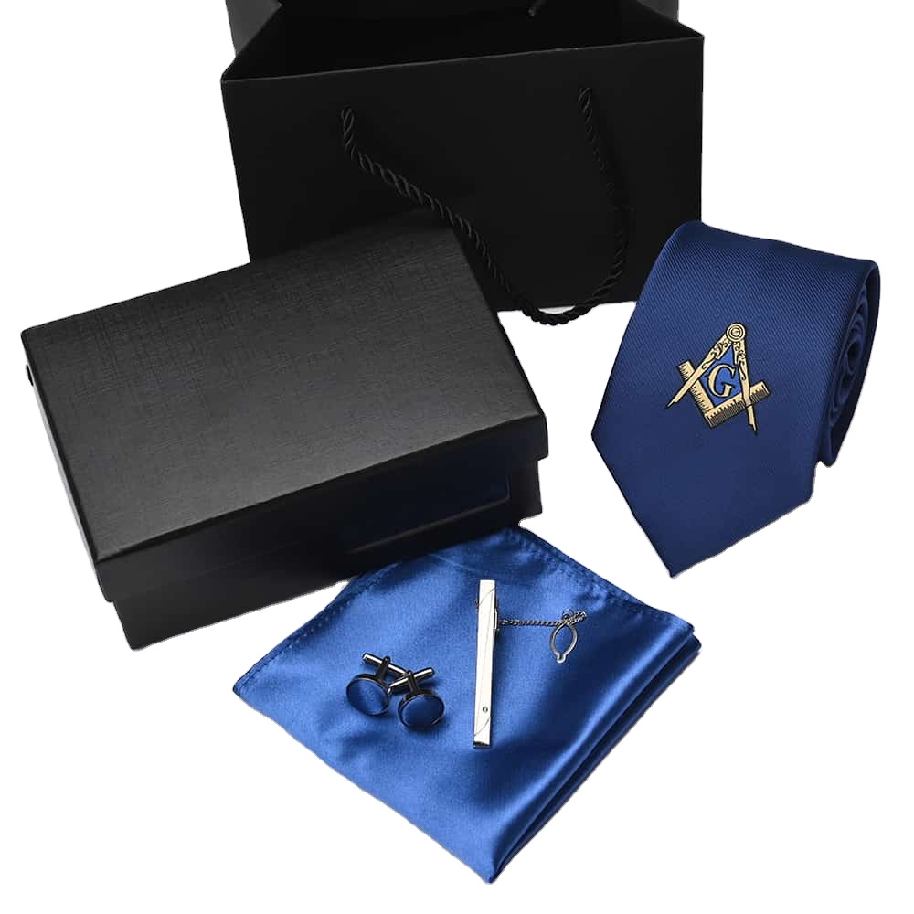 Масонские галстуки из чистого органического шелка, с логотипом ручной работы, 100%