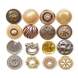 थोक वास्कट शेर कस्टम डिजाइन फैंसी वर्दी धातु बटन सूट बटन सोने रंगीन जाकेट सूट रंगीन जाकेट के लिए टांग कोट बटन