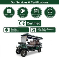 Carrito de Golf Eléctrico de 6 Plazas, Homologado para Circular por la Calle, con Motor de CA de 4.0kW, Batería de Litio de 72V 120ah, para Campos de Golf