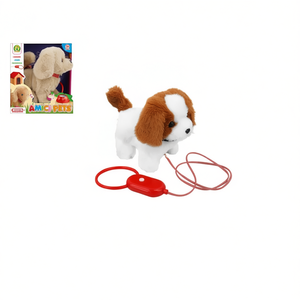 Jouet électronique pour chien filaire Amici Pets, peluche de 19 cm, animal de compagnie qui marche avec laisse rouge pour les enfants - Product Image 2