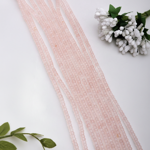 Cuentas Facetadas de Cuarzo Rosa, Cuentas de Piedras Preciosas Naturales para la Elaboración de Joyería Fina - Product Image 1