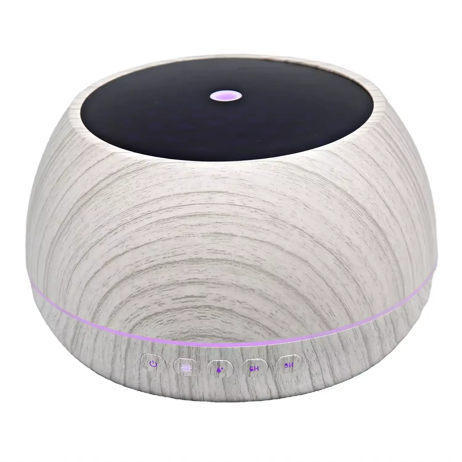 Lampada portatile per aromaterapia deodorante con venature del legno retrò Bluetooth ultrasuoni olio essenziale macchina per aromaterapia