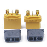 Konektor Solder Kabel Tembaga Berlapis Emas Amass ICX301 15A 2Pin Male Female Stok Asli untuk Pesawat Model dan Daya UAV