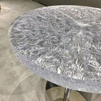 Table d'appoint ronde en résine pour le thé et le café