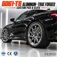 Jantes en alliage forgé sur mesure pour BMW M3 M4 M5 G80 G82 F90 G05 G06 19 20 21 22 pouces 5x112 5x120, roues légères à rayons maillons argentés