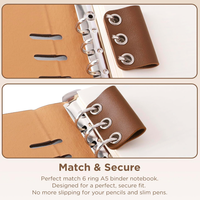 Porte-stylo pour classeurs et carnets, clip à stylo ultra-fin en cuir PU, idéal pour les cadeaux de rentrée scolaire