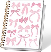 Carnet à spirale A5 personnalisé 4 paquets disponibles Bloc-notes ligné en papier kraft avec porte-stylo et notes autocollantes