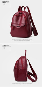 Sacs à dos élégants en PU personnalisés pour femme, sacs quotidiens, grands sacs de voyage, sacs à dos pour ordinateur portable pour femmes - Product Image 4