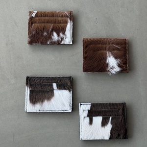 Customized Fur Leather Wallets Attractive Stylish Vintage Cow Fur Leather Wallet Credit Card <b>ID</b> <b>Holder</b> Purse Clutch Button - Product Image 3