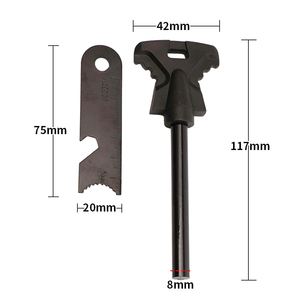 JW-170 da campeggio in pietra focaia per esterni strumento di sopravvivenza portatile in magnesio con raschietto in selce - Product Image 3