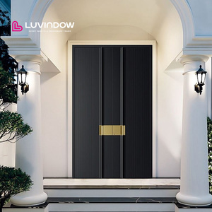 Portes d'entrée modernes de grande taille de qualité supérieure avec panneaux latéraux, <span class=keywords><strong>porte</strong></span> extérieure haut de gamme anti-effraction pour <span class=keywords><strong>villa</strong></span> - Product Image 2