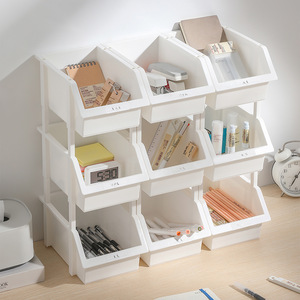 Stackable Plastic <strong>Desktop</strong> <strong>Organizer</strong> <strong>for</strong> Tool Book Toy Stationery Rack Combination Storage Basket - Product Image 1