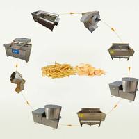 Chaîne de production semi-automatique de frites surgelées à petite échelle en acier inoxydable 304 pour légumes, vente en gros
