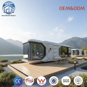 Capsule spatiale préfabriquée haut de gamme de 20 pieds <span class=keywords><strong>en</strong></span> panneaux d'acier, bureau mobile de luxe, <span class=keywords><strong>maison</strong></span> de villégiature et de loisirs - Product Image 1