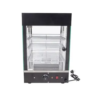 Vitrina Compacta para Exhibición de Alimentos con Calefacción de 1.0KW 220V 19Kg con Marco de Madera para Mostrador de Cafetería o Panadería - Product Image 3