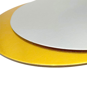 Plateaux à gâteaux ronds <span class=keywords><strong>en</strong></span> <span class=keywords><strong>carton</strong></span> or et argent, jetables, pour la vente <span class=keywords><strong>en</strong></span> gros - Product Image 6