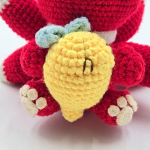 พวงกุญแจถักโครเชต์ทำมือแบบกำหนดเอง ของตกแต่งกระเป๋า ตุ๊กตาอามิกุมิ น่ารัก การ์ตูนจิ้งจอกเก้าหาง ตุ๊กตาขนนุ่ม - Product Image 2