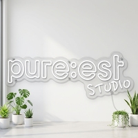 Enseigne lumineuse LED personnalisée avec logo, alimentée par batterie, décoration murale néon, boîte lumineuse LED pour les magasins, les bars, boîte lumineuse LED NEON