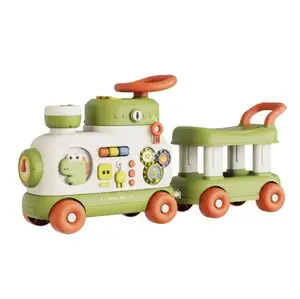 Multi-Function Baby Development Music Walker DIY Tool Game Toddler Ride On Toy With Tool Workbench