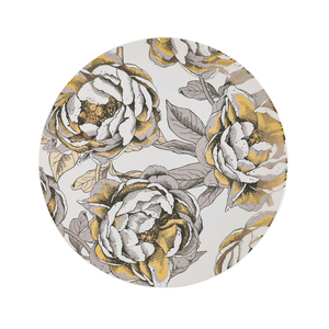 Polonia Venta caliente antiguo 24k chapado en oro <span class=keywords><strong>vajilla</strong></span> <span class=keywords><strong>set</strong></span> floral de la placa de la cena de cerámica de porcelana - Product Image 2