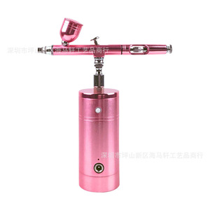 Outil de maquillage aérographe à alimentation par gravité, double action, vitesse réglable, pompe de pulvérisation portable rechargeable par USB, or rose - Product Image 5