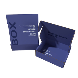 Chất lượng cao gửi thư Hộp Tùy chỉnh màu xanh hải quân quần áo màu xanh giày có thể gập lại máy bay hộp - Product Image 2