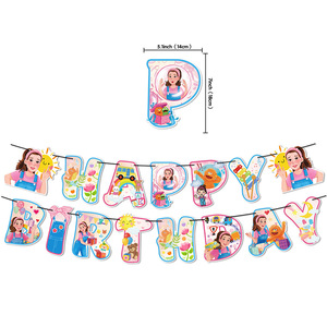 Paquete de decoración de fiesta de cumpleaños inspirado en Ms <span class=keywords><strong>Rachel</strong></span> con pancarta temática globos adorno de pastel para Celebración de regreso a la escuela de niños - Product Image 4