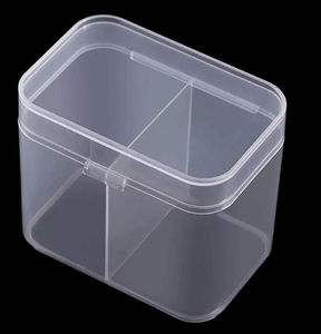 Boîte de rangement transparente en plastique pour accessoires de nail art, écologique, avec support pour cotons et fournitures jetables pour manucure - Product Image 3