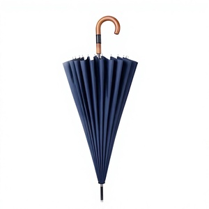 <span class=keywords><strong>Parapluie</strong></span> rétro surdimensionné pour <span class=keywords><strong>homme</strong></span>, <span class=keywords><strong>haut</strong></span> <span class=keywords><strong>de</strong></span> <span class=keywords><strong>gamme</strong></span>, en cuir et bois, à tige droite, 24 baleines, long, entièrement en fibre <span class=keywords><strong>de</strong></span> verre, ouverture automatique - Product Image 1