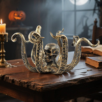 Statue de pieuvre gothique en résine, figurine monstre marin, décoration de table d'Halloween, ornement pour bar, maison, bureau, fête, cadeau