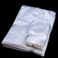 Pochette souple transparente personnalisable en LDPE, imperméable et durable, à ouverture plate, pour eau minérale, sandwichs et biscuits