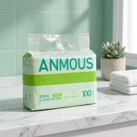 Lingettes humides jetables infusées de probiotiques, pH équilibré, biodégradables, douces pour les soins de la peau sensible